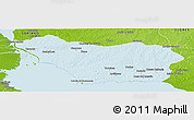 Political Panoramic Map of COLONIA, physical outside