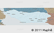 Political Panoramic Map of COLONIA, semi-desaturated