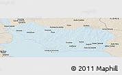 Political Panoramic Map of COLONIA, shaded relief outside