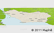 Shaded Relief Panoramic Map of COLONIA, physical outside