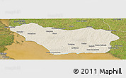 Shaded Relief Panoramic Map of COLONIA, satellite outside