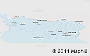 Silver Style Panoramic Map of COLONIA, single color outside