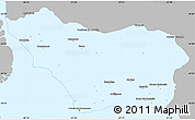 Gray Simple Map of COLONIA, single color outside