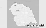 Gray 3D Map of FLORES, single color outside