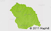 Physical 3D Map of FLORES, cropped outside