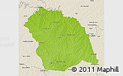 Physical 3D Map of FLORES, shaded relief outside