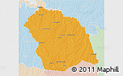 Political 3D Map of FLORES, lighten