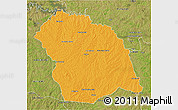 Political 3D Map of FLORES, satellite outside