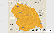 Political 3D Map of FLORES, shaded relief outside