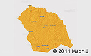 Political 3D Map of FLORES, single color outside