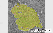 Satellite 3D Map of FLORES, desaturated