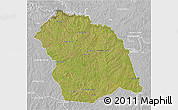 Satellite 3D Map of FLORES, lighten, desaturated