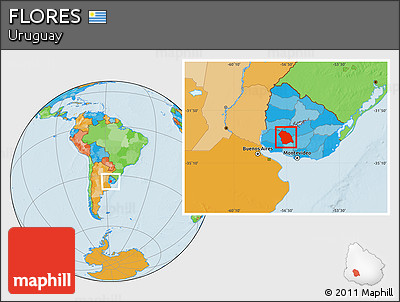 Political Location Map of FLORES