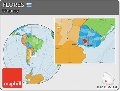 Political Location Map of FLORES