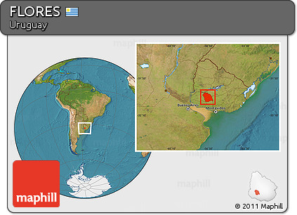 Satellite Location Map of FLORES