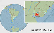 Savanna Style Location Map of FLORES, within the entire country, hill shading