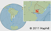 Savanna Style Location Map of FLORES, hill shading