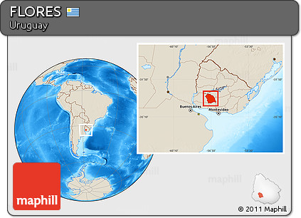 Shaded Relief Location Map of FLORES