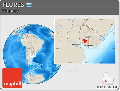 Shaded Relief Location Map of FLORES