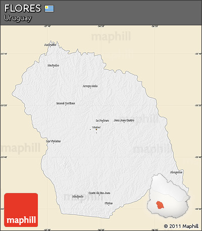 Classic Style Map of FLORES, single color outside