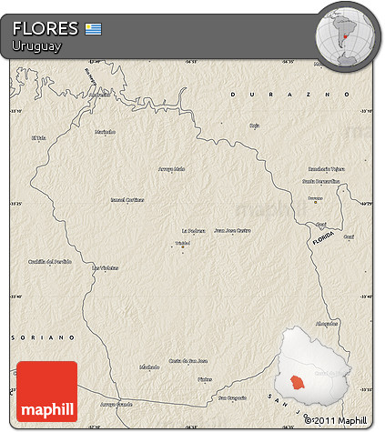 Shaded Relief Map of FLORES