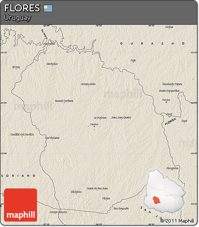 Shaded Relief Map of FLORES