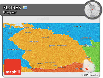 Political Panoramic Map of FLORES