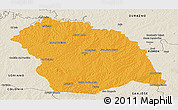 Political Panoramic Map of FLORES, shaded relief outside