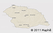 Shaded Relief Panoramic Map of FLORES, cropped outside
