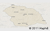 Shaded Relief Panoramic Map of FLORES, lighten