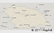 Shaded Relief Panoramic Map of FLORES, semi-desaturated