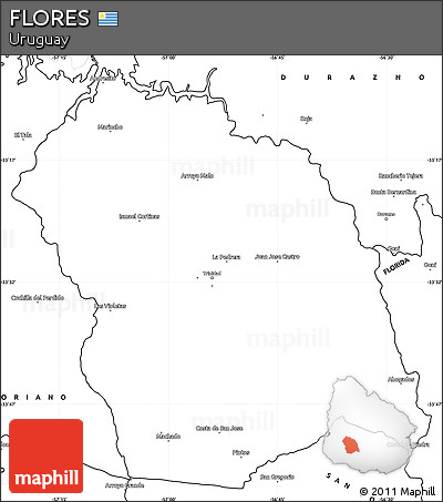 Blank Simple Map of FLORES