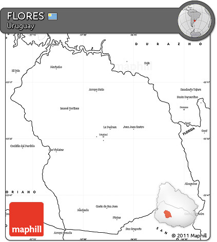 Blank Simple Map of FLORES