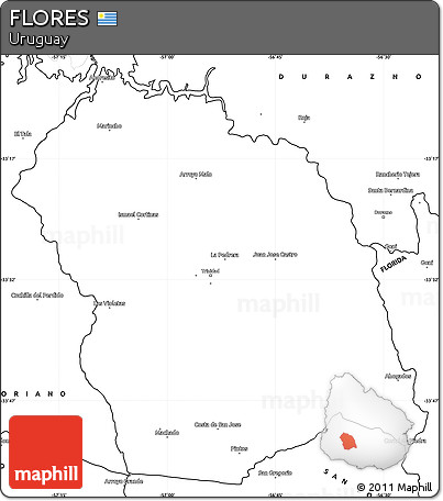 Blank Simple Map of FLORES