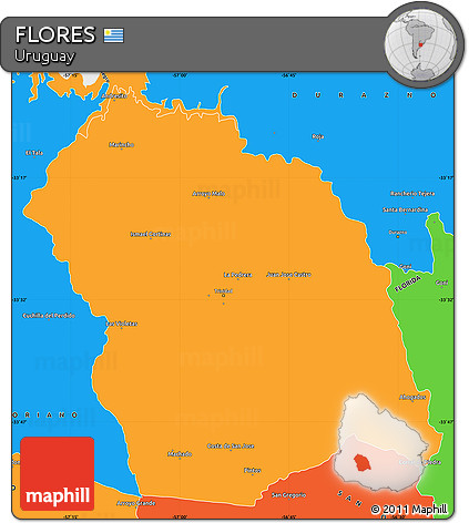 Political Simple Map of FLORES
