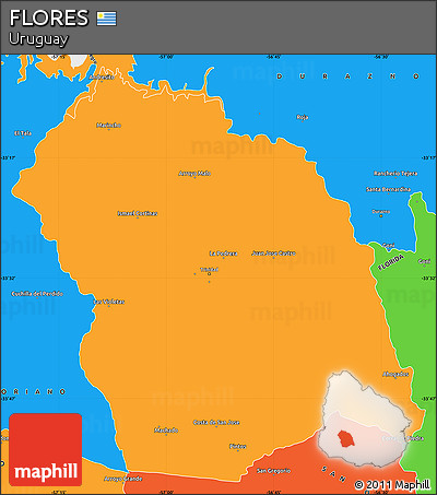 Political Simple Map of FLORES