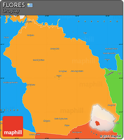 Political Simple Map of FLORES