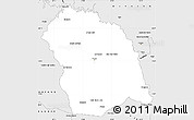 Silver Style Simple Map of FLORES