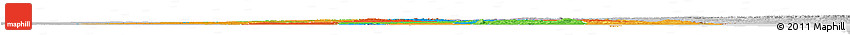 Political Horizon Map of Uruguay, lighten, desaturated