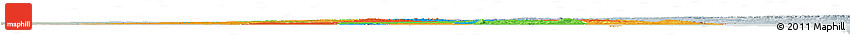 Political Horizon Map of Uruguay, lighten, semi-desaturated
