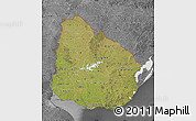 Satellite Map of Uruguay, desaturated