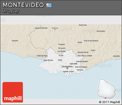 Classic Style 3D Map of MONTEVIDEO