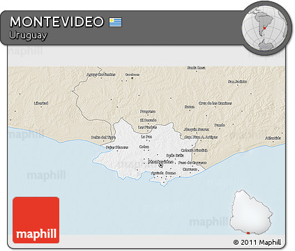 Classic Style 3D Map of MONTEVIDEO