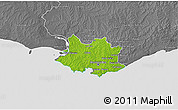 Physical 3D Map of MONTEVIDEO, desaturated