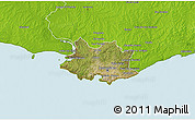 Satellite 3D Map of MONTEVIDEO, physical outside