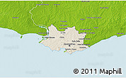 Shaded Relief 3D Map of MONTEVIDEO, physical outside
