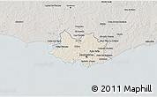 Shaded Relief 3D Map of MONTEVIDEO, semi-desaturated