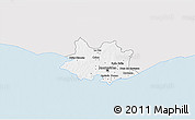 Silver Style 3D Map of MONTEVIDEO, single color outside