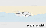 Classic Style Panoramic Map of MONTEVIDEO, single color outside