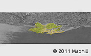 Satellite Panoramic Map of MONTEVIDEO, desaturated